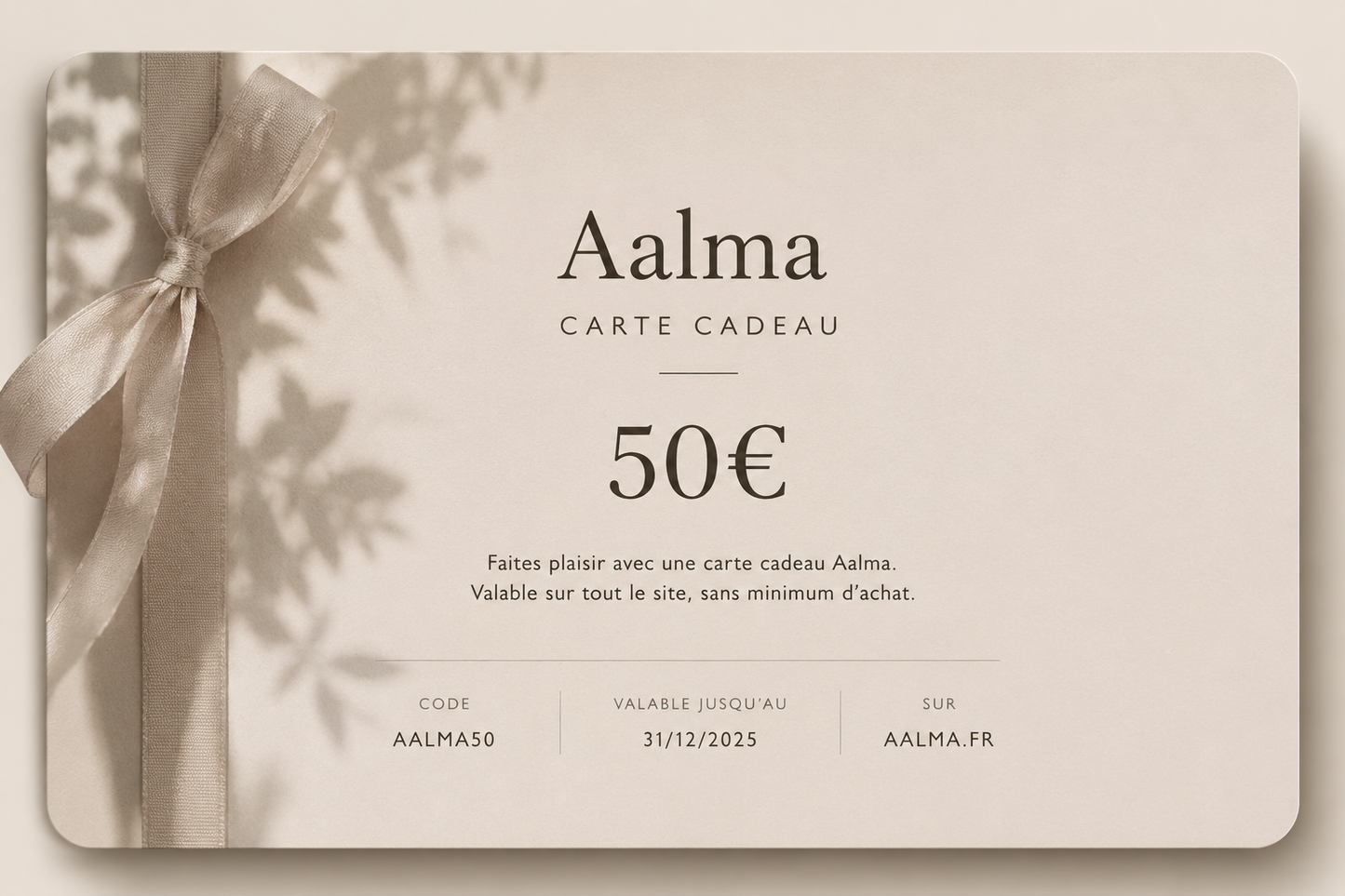Carte-cadeau Aalma