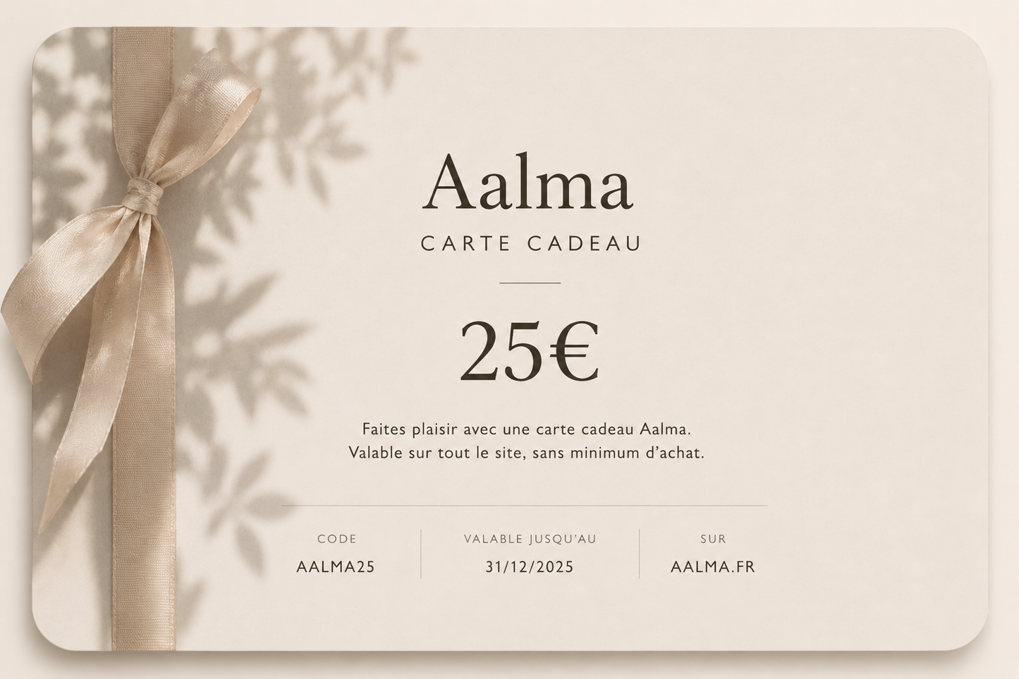 Carte-cadeau Aalma