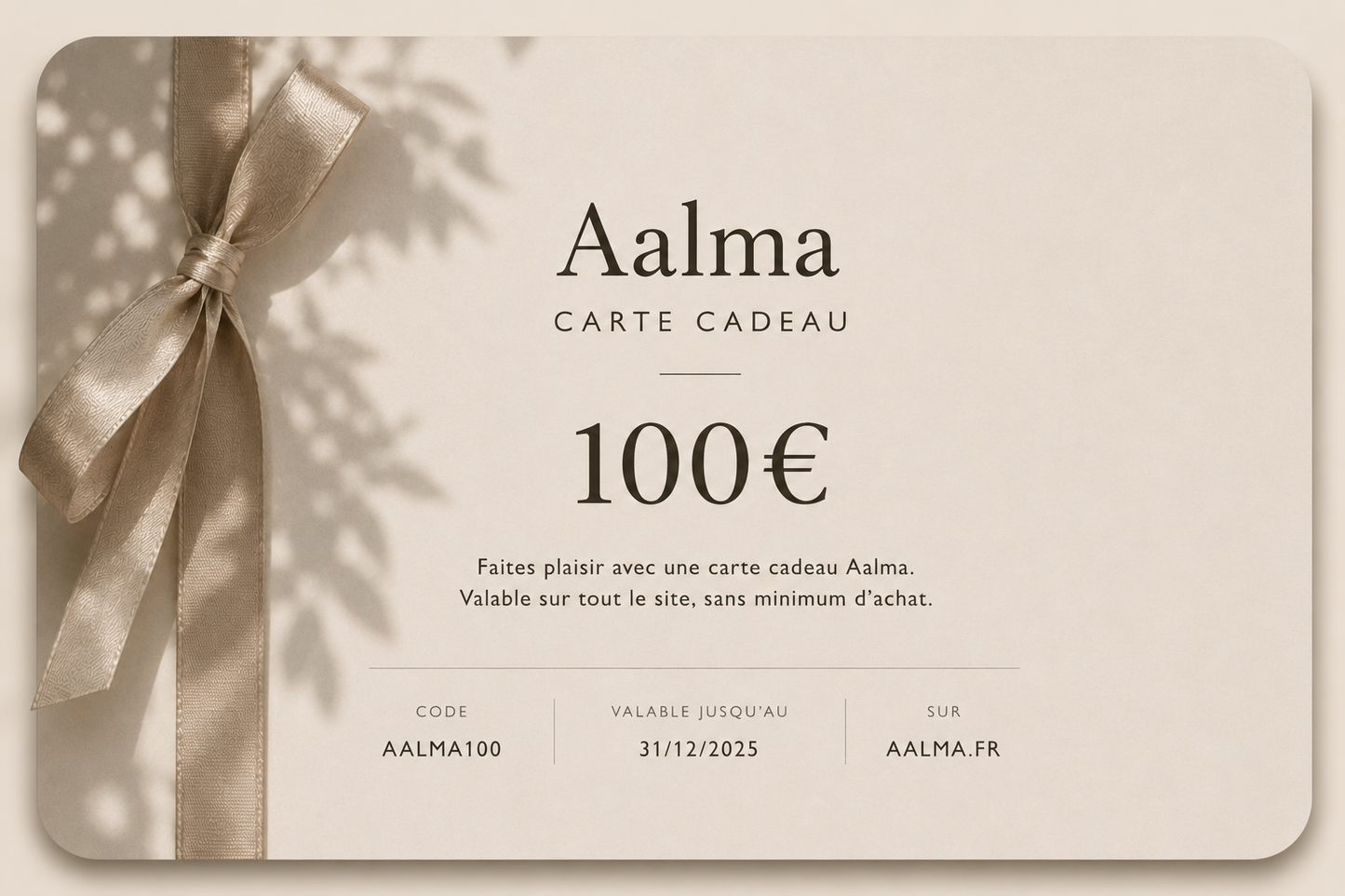 Carte-cadeau Aalma
